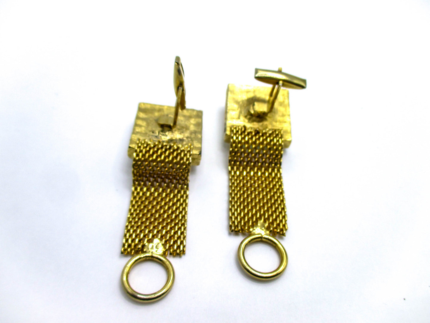 Cotton Candy Colored Rivoli Rhinestone Wraparound Cufflinks