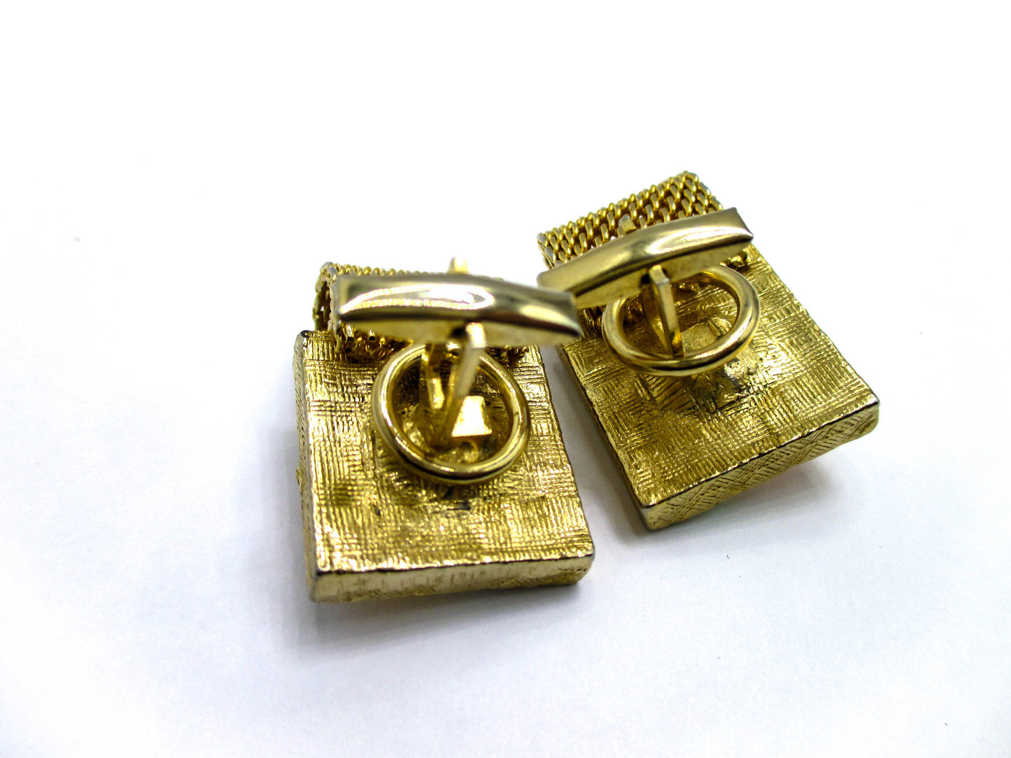 Cotton Candy Colored Rivoli Rhinestone Wraparound Cufflinks