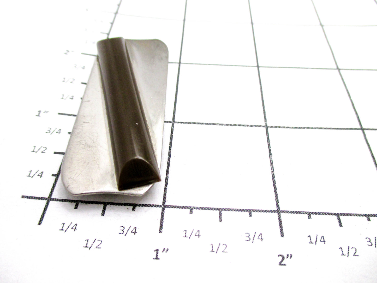 Brown on Silver Dress Clip