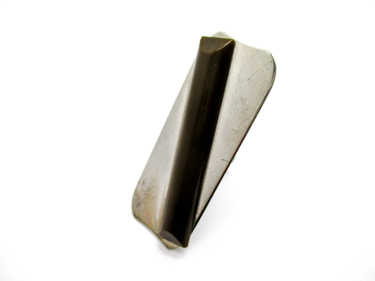 Brown on Silver Dress Clip