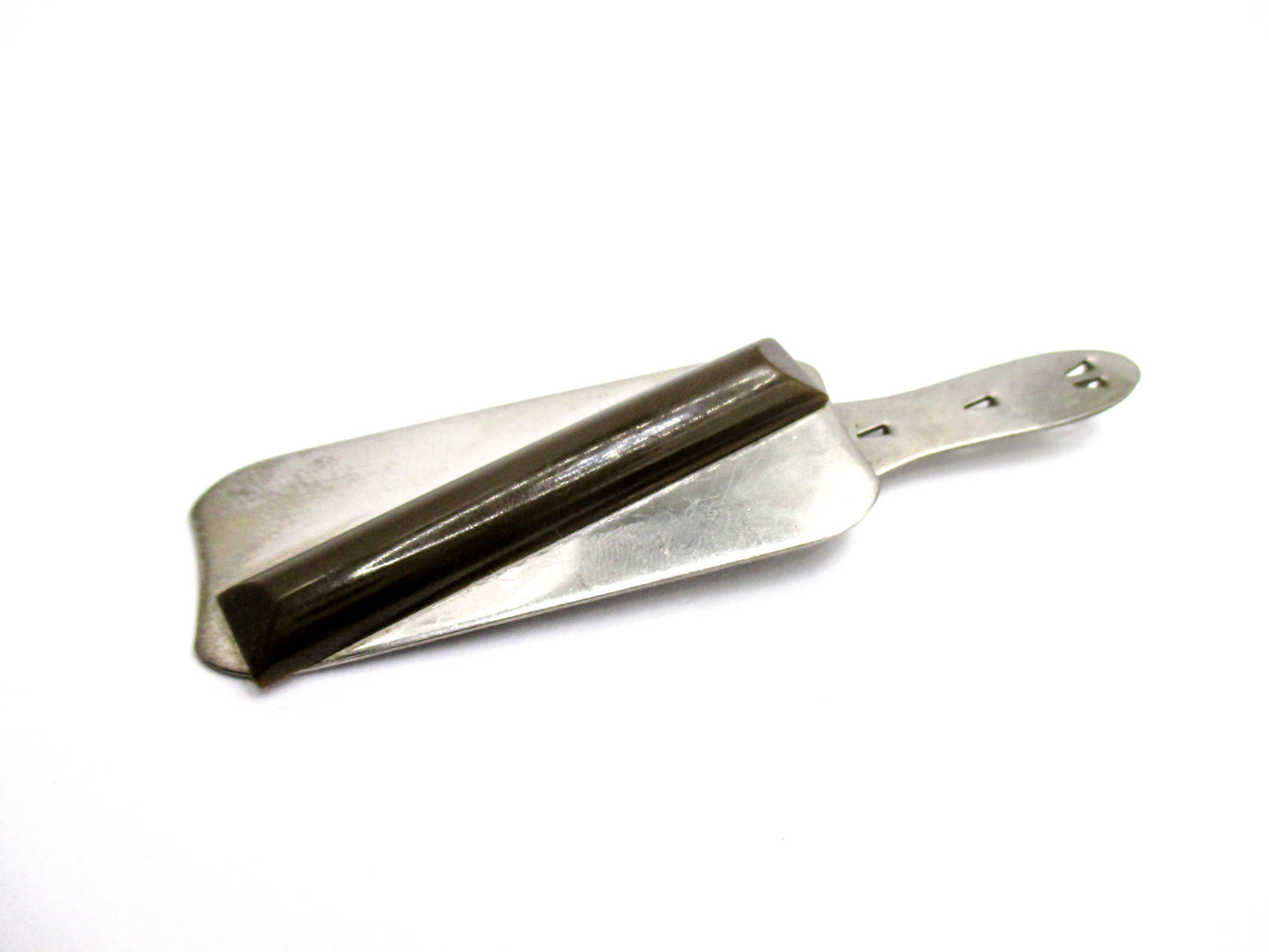 Brown on Silver Dress Clip