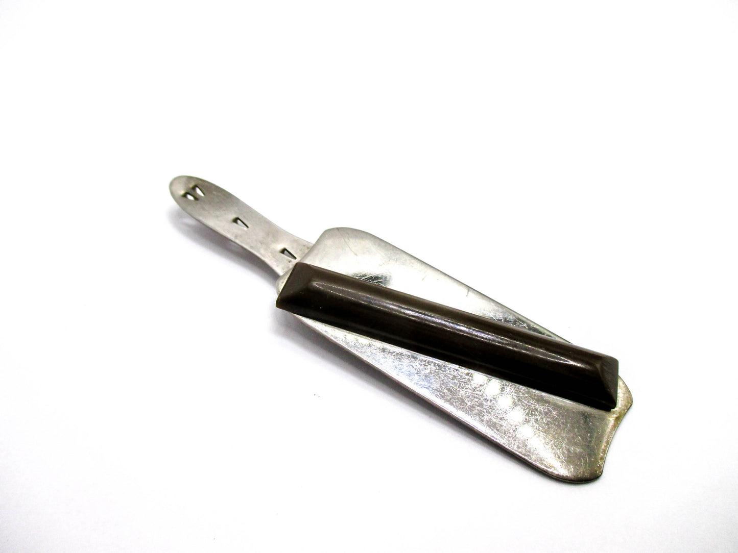 Brown on Silver Dress Clip
