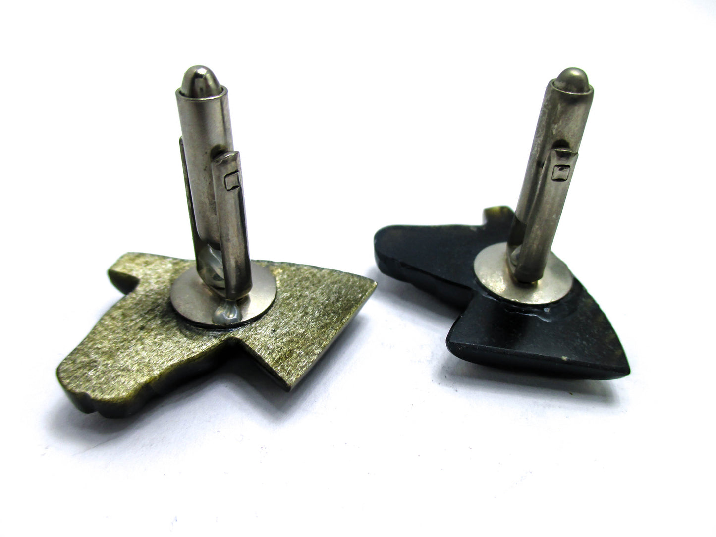 Carved Obsidian Horse Cufflinks