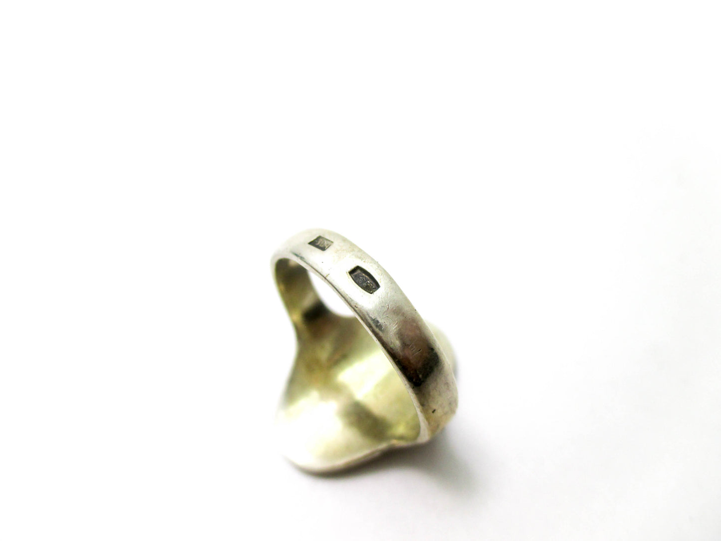 Kubachi Niello Silver Ring Size 8 1/4