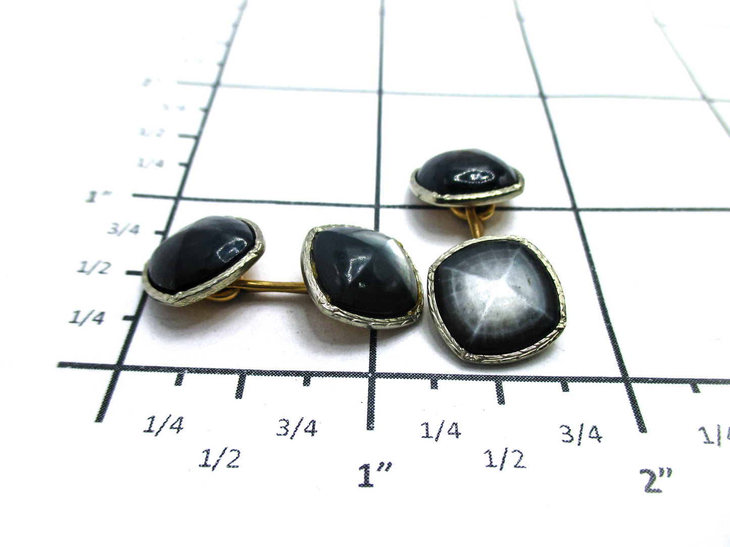 Faceted Abalone Shell Cufflinks by Krementz Jewelry