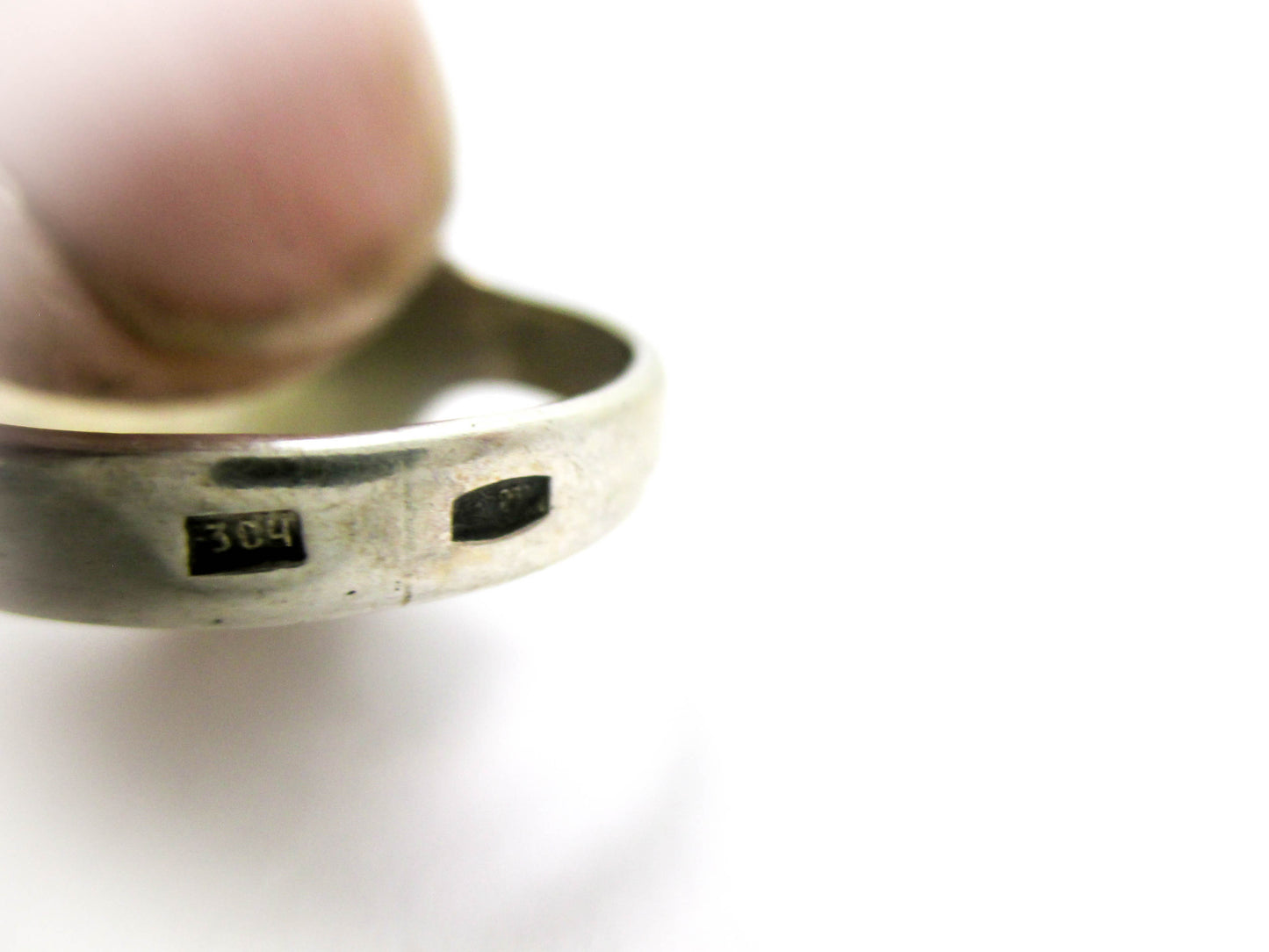 Kubachi Niello Silver Ring Size 8 1/4