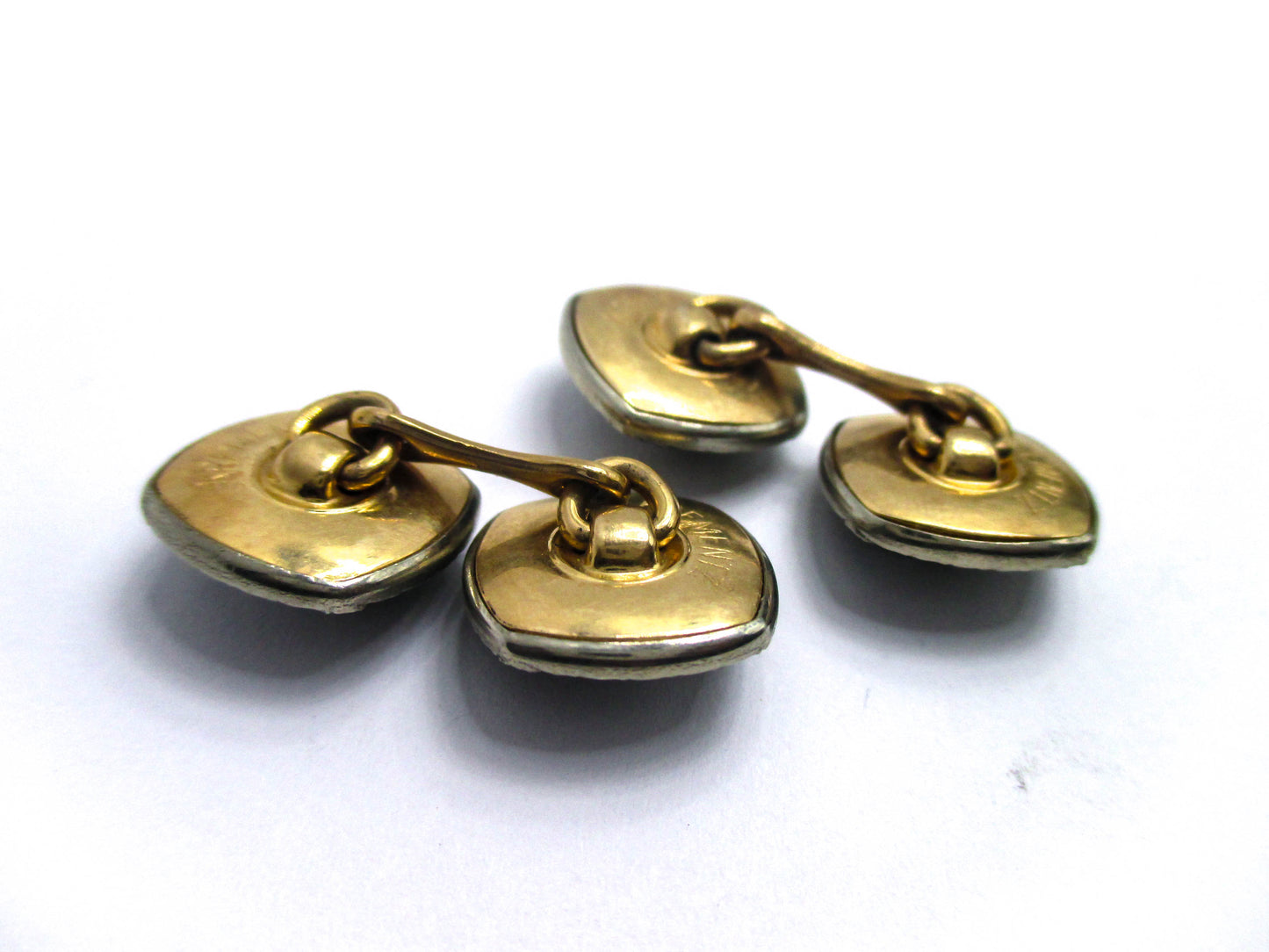Faceted Abalone Shell Cufflinks by Krementz Jewelry