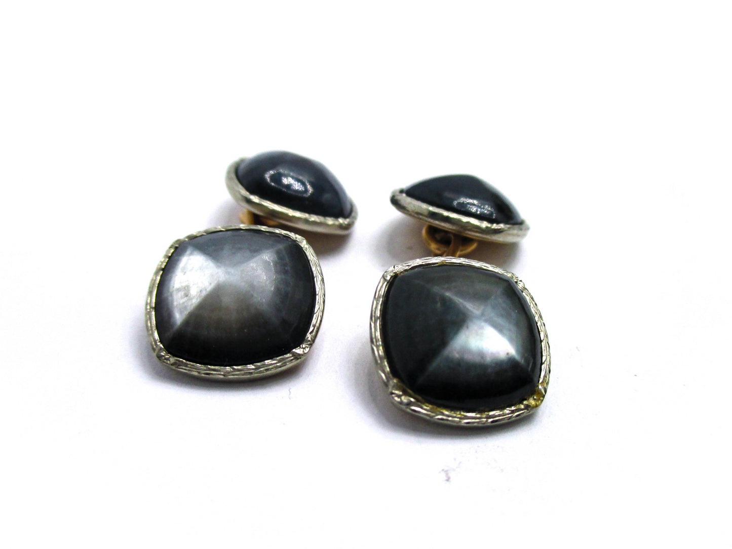 Faceted Abalone Shell Cufflinks by Krementz Jewelry