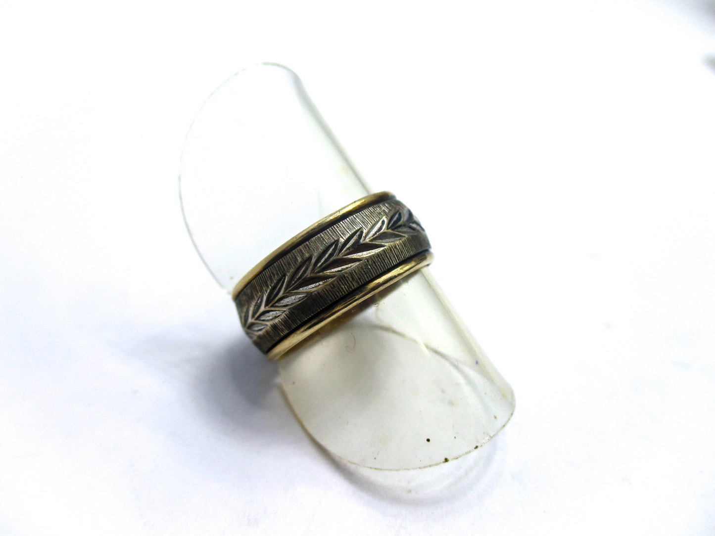 10K Gold Filled Sterling Silver Wedding Band Ring - Size 6 3/4