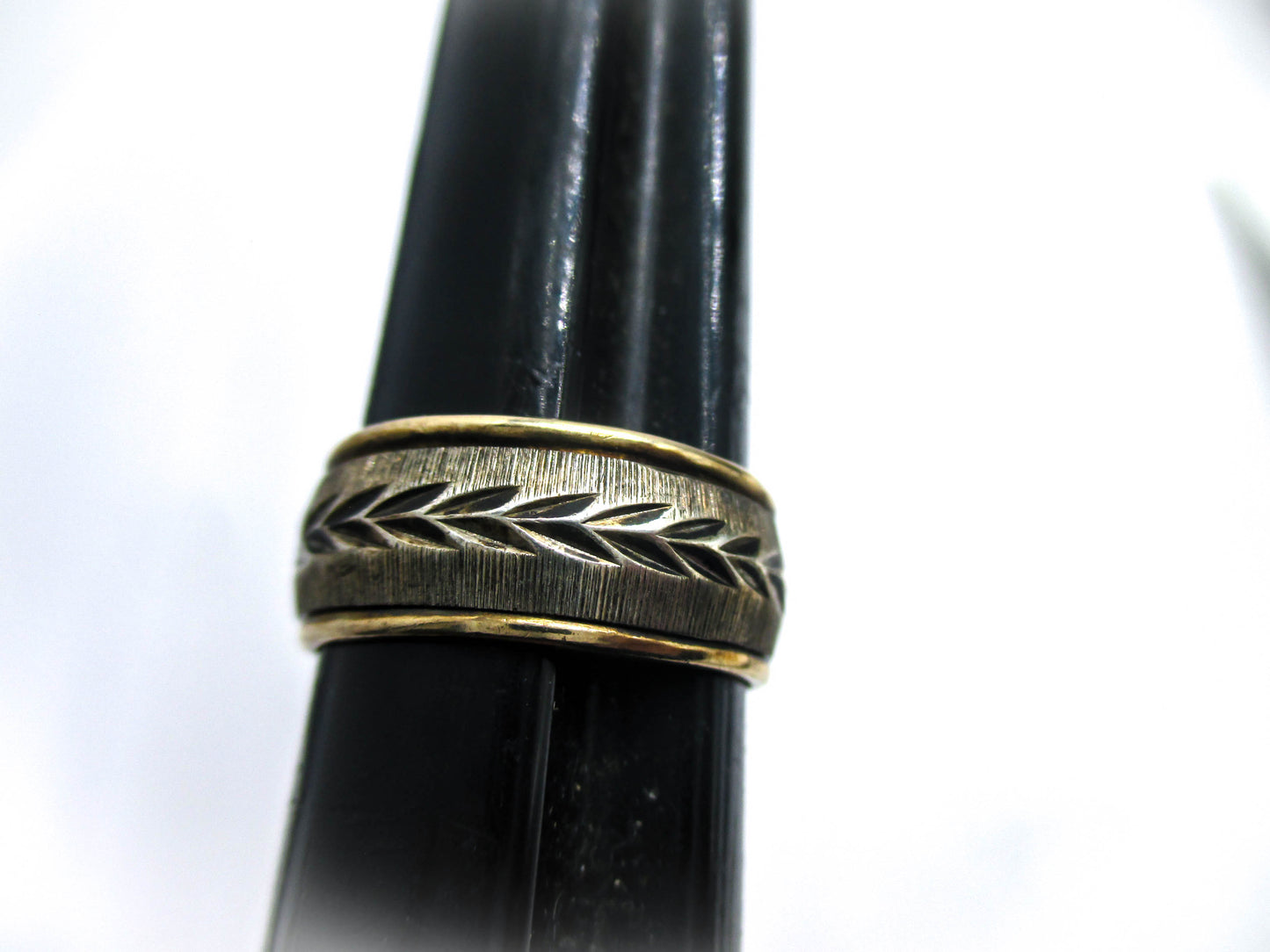 10K Gold Filled Sterling Silver Wedding Band Ring - Size 6 3/4