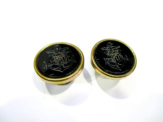 Victorian Insurance Union Cuff Buttons - Ancient United Workmen 1881