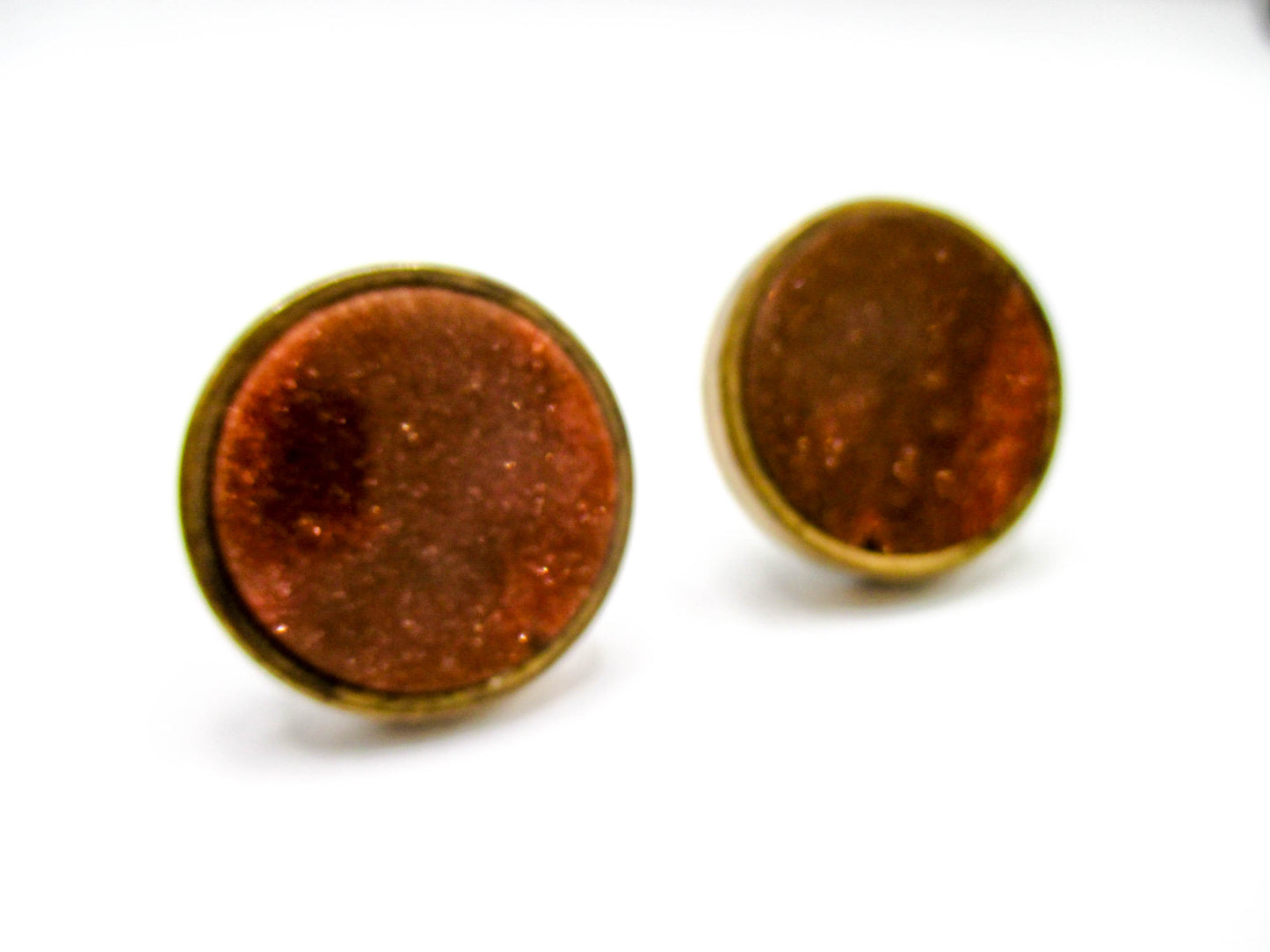 1800s Goldstone Cuff Buttons - 1880s Wingback Style Cufflinks