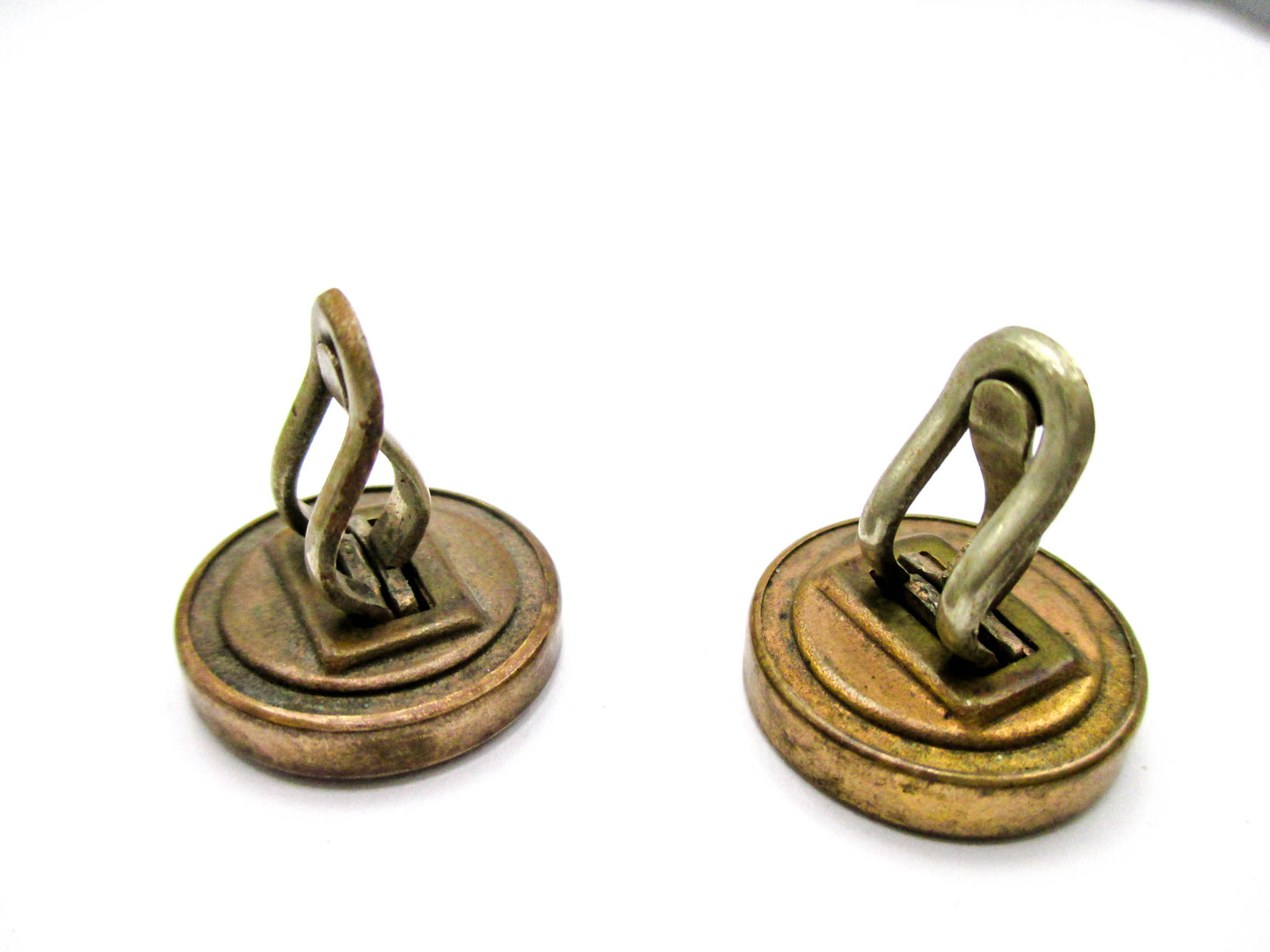 1800s Goldstone Cuff Buttons - 1880s Wingback Style Cufflinks
