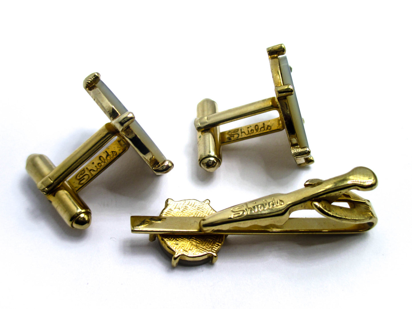 Grand Piano Cufflinks and Tie Clip Set
