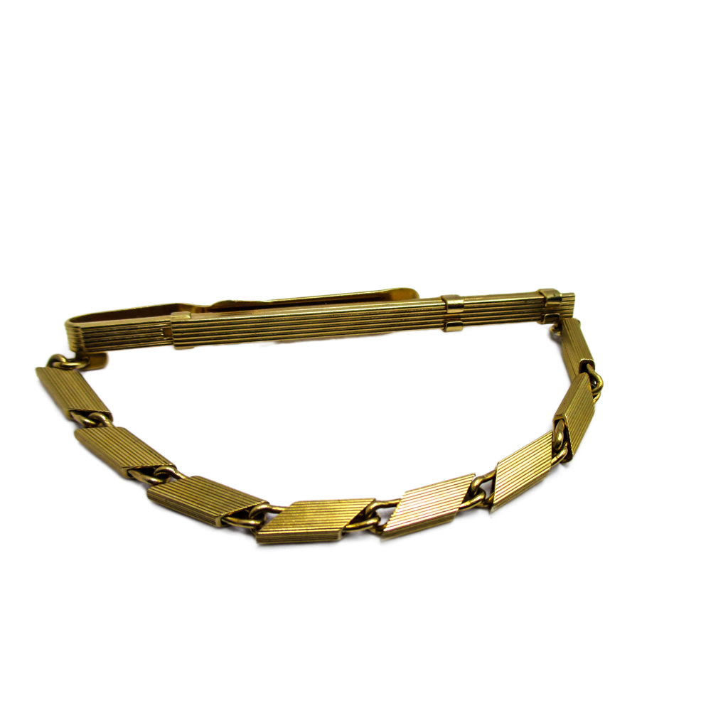 Adjustable Tie keeper - Chunky Gold Tone Fashion
