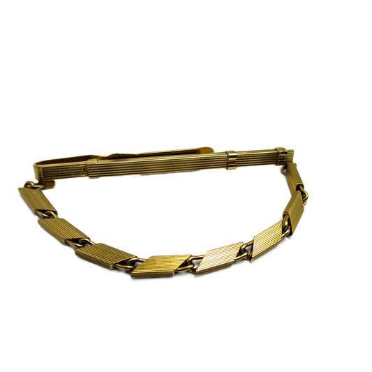 Adjustable Tie keeper - Chunky Gold Tone Fashion