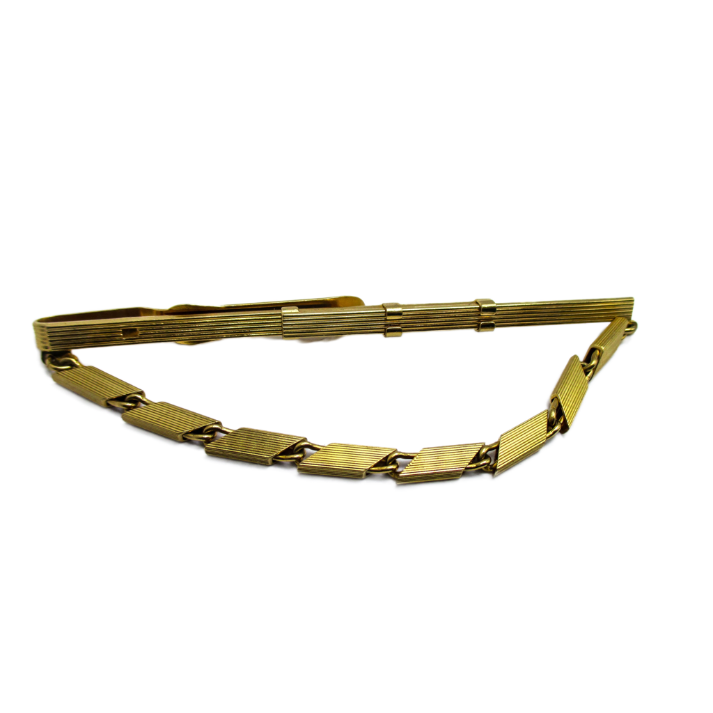 Adjustable Tie keeper - Chunky Gold Tone Fashion