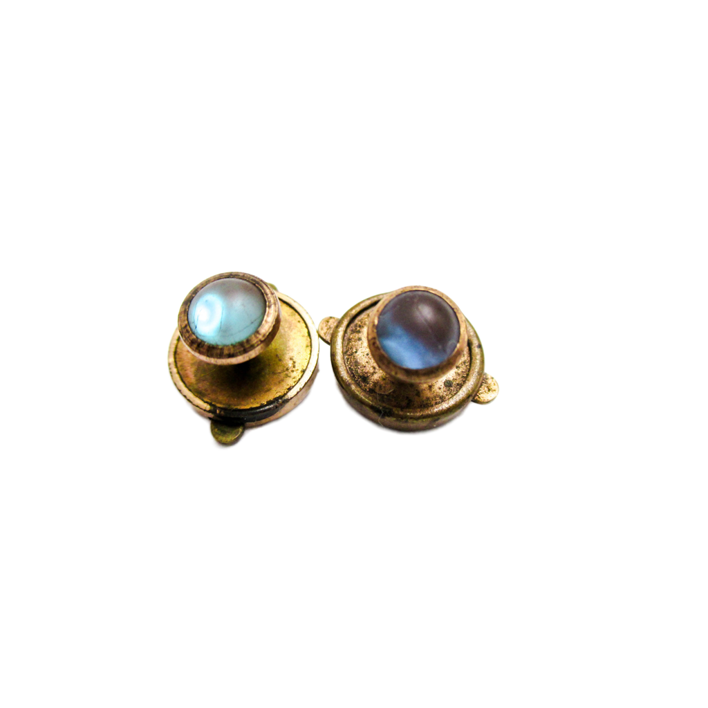 1880s Victorian Saphiret Studs - Dated 1879 - The Real Deal